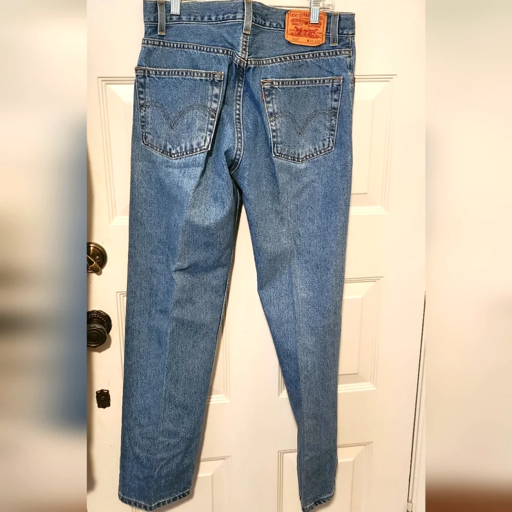 Levi's 505 Men's Regular Fit Jeans Size 34 X 32 Regular Wash